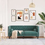 vidaXL Dvosjed Chesterfield s jastučićima tamnozeleni baršunasti | shoptok.hr