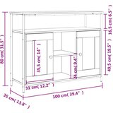 vidaXL Komoda sonoma hrast 100x35x80 cm inženirski les | Shoptok.si