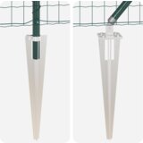 Euro Ograda s 13 šiljkom 0.4x50 m Galvanizirani čelik Zeleni | shoptok.hr