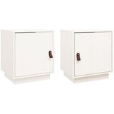  Noćni ormarići 2 kom bijeli 40 x 34 x 45 cm od masivne borovine | shoptok.hr