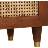 vidaXL Omare in policami za shranjevanje medijev Rjava | Shoptok.si