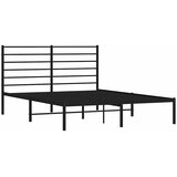  Metalni okvir za krevet s uzglavljem crni 120x200 cm | shoptok.hr