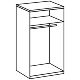 MID.YOU omara s klasičnimi vrati, barve grafita, hrastova deska | Shoptok.si
