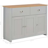  Komoda siva 112 x 35 x 81 cm | shoptok.hr