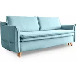 Miuform Svijetlo plava sklopiva sofa 225 cm –