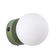 Sollux Lighting Stenska svetilka YOLI 1 zelena oliva s stikalom, (5000352079) | Shoptok.si