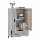  Visoka komoda siva boja hrasta 69,5x31x115 cm konstruirano drvo | shoptok.hr