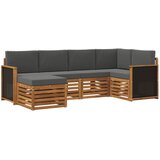 vidaXL Kotna sedežna garnitura z blazino 5 pcs Naravna in antracitna, (5000283567) | Shoptok.si