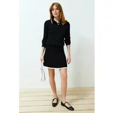 Trendyol Black Sweater/Skirt Knitwear Top and Bottom Set