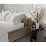 Maison de Rêve Svetlo rjava oblazinjena zakonska postelja s prostorom za shranjevanje z letvenim dnom 160x200 cm Solvo – | Shoptok.si