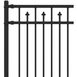 Ograde sa šiljkom Crna 200 x 110 cm Čelik s prahom premazan | shoptok.hr