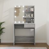 The Living Store Toaletna mizica z LED lučkami siva sonoma 74,5x40x141 cm - Toaletna Mizica, (21671112) Cene