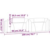  Vzglavna stranica siva 200 cm umetno usnje, (21072893) | Shoptok.si