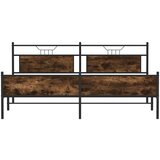 Metalni Kovinski posteljni okvir brez vzmetnice dimljen hrast 200x200cm, (21791130) | Shoptok.si