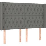  box spring s madracem LED tamnosivi 140x190 cm tkanina | shoptok.hr
