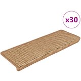 vidaXL Samolepilne preproge za stopnice sisal 30 kosov 65x21x4 oranžne, (21826894) | Shoptok.si
