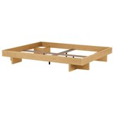 noo.ma Zakonska postelja iz MDF plošč v hrastovem dekorju brez vzglavja z letvenim dnom 180x200 cm v naravni barvi Kito – | Shoptok.si