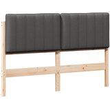 Tapecirani uzglavlje s uzglavljem Smeđa i tamno siva 135 cm | shoptok.hr