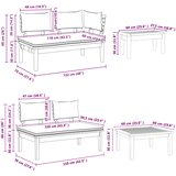  Sjedeća garnitura za vrt 4 pcs Smeđa i siva | shoptok.hr