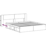  Okvir kreveta s pohranom Bijela 180 x 200 cm Konstruirano drvo | shoptok.hr