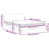 vidaXL Krevet s madracem svjetlosivi 140x190 cm baršunasti | shoptok.hr