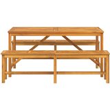  Vrtni set za objed 3 pcs Smeđa Čvrsto drvo akacije | Eponuda.ba