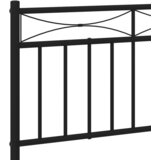  Metalni okvir za krevet s uzglavljem crni 180x200 cm | shoptok.hr