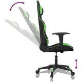  Igraća stolica crno-zelena od umjetne kože - Crna i zelena 1 Bez naslona za noge | shoptok.hr