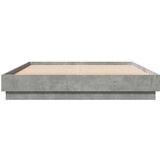  Posteljni okvir betonsko siv 150x200 cm inženirski les | Shoptok.si