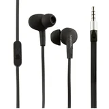 water resistant (IPX6) stereo in-ear headset, black