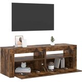 TV ormarić s LED svjetlima boja dimljenog hrasta 120x35x40 cm | Eponuda.com