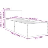  Krevetna konstrukcija s uzglavljem Dimljeni hrast 75 x 190 cm | shoptok.hr