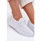 Boto Women White Fabric Slip-On Sports Shoes on Platform Kalyra | Shoptok.si