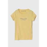 Abercrombie & Fitch Otroška kratka majica rumena barva