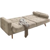 MID.YOU ZOFA S POSTELJNO FUNKCIJO, peščene barve tekstil, leseni material | Shoptok.si