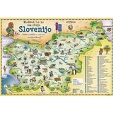 medved lovro raziskuje slovenijo - otroška stenska karta slovenije, piši briši