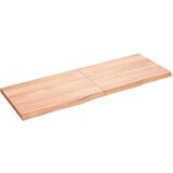 vidaXL Stenska polica svetlo rjava 140x50x4 cm trdna hrastovina, (20810904) Cene