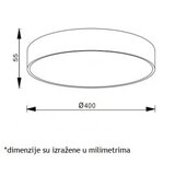 Vesta 350 plafonska svetiljka 30W 3000/4000K crna | ePonuda.com