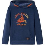 vidaXL Dječja majica s kapuljačom modra prošarana i narančasta 92 | shoptok.hr