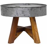  Stolić za kavu od miješanog recikliranog drva 60x45 cm srebrni | shoptok.hr