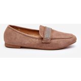 Boto Women's Moccasins with Zircons Light Brown Ralrika | Shoptok.si
