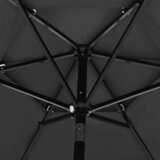  Vrtni suncobran s 3 razine i aluminijskim stupom 2,5 m antracit | shoptok.hr