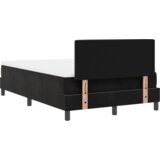 vidaXL Kovinska postelja z vzmetnico & LED Črna 120x190 cm Žamet | Shoptok.si