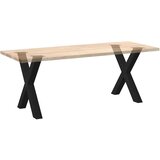  Noge za jedilno mizo v obliki črke X, 2 kosa, črne, 80 x (72-73) cm, jeklo, (22123588) | Shoptok.si