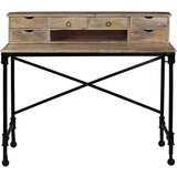 vidaXL pisaći stol od masivnog drva manga i čelika 110 x 50 x 96 cm | shoptok.hr