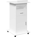  Govornica s kotačima i ladicom bijela 55 x 55 x 107 cm drvena | Eponuda.ba