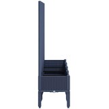  Vrtna sadilica s rešetkom plava siva 160 x 40 x 142 cm PP | shoptok.hr