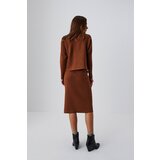Marisse Ribbed Knit Midi Skirt Z-Sc-3608 Caramel | ePonuda.com