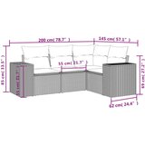 vidaXL 4-dijelni set vrtnih sofa od poliratana s jastucima smeđi | shoptok.hr