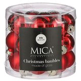 Mica Decorations Božićne kuglice (Svijetlo crvena, Staklo, Promjer: 2,5 cm, 24 Kom.) | shoptok.hr